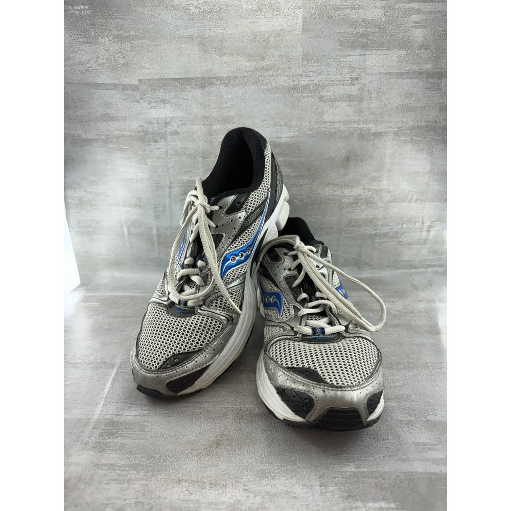 Saucony Cohesion 5 Men Running Shoes Silver Blue Black 25118-1 Size 10